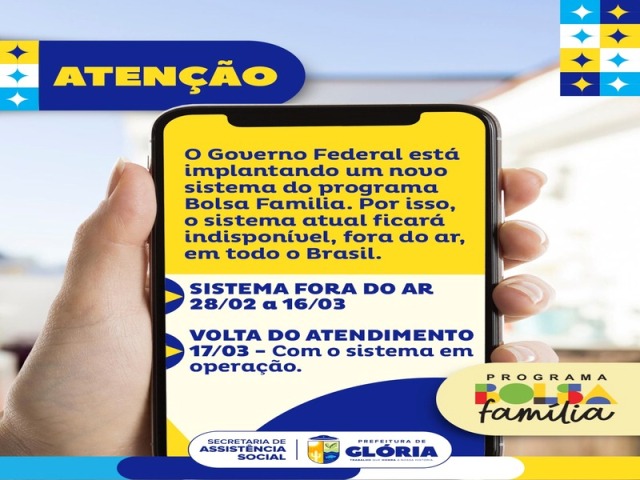 Governo Federal Atualiza Sistema do Bolsa Família e Atendimento Fica Temporariamente Suspenso