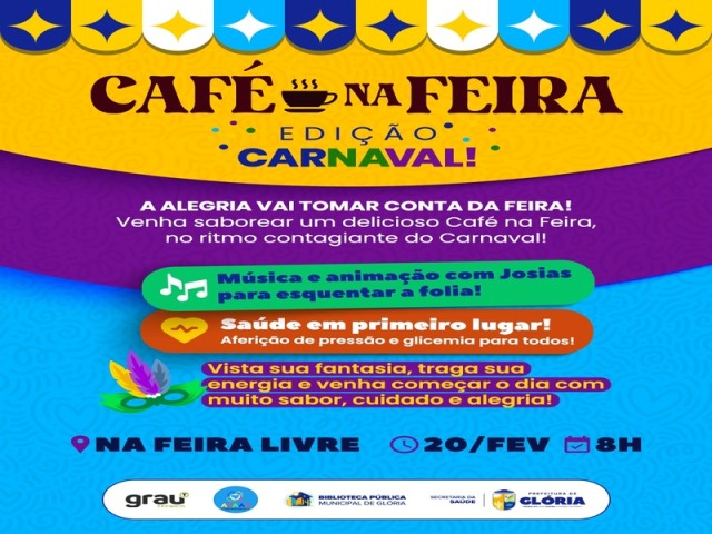 Café na Feira – Edição de Carnaval Leva Alegria e Serviços à População de Glória-BA