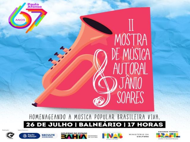 Acontece em Paulo Afonso neste sábado (26) a mostra de música autoral Jânio Soares celebrando a música popular brasileira