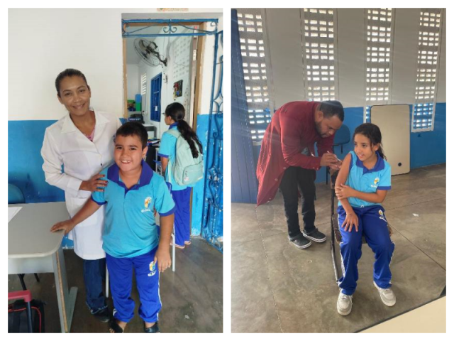 Glória realiza mais uma etapa de vacinação nas escolas pelo Programa Saúde na Escola