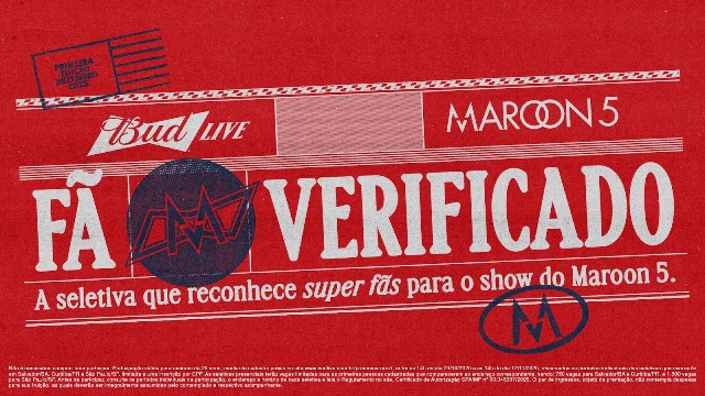 Budweiser realiza seletiva em Salvador para buscar os fãs mais verdadeiros para show exclusivo e gratuito do Maroon 5