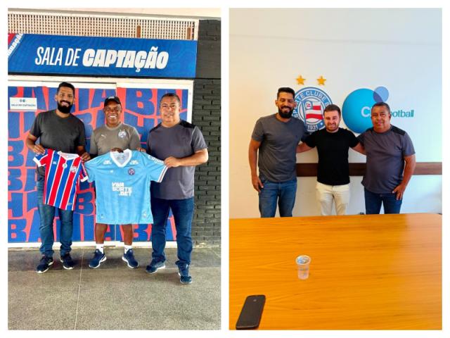 Coordenador de Esportes de Glória realiza visita técnica ao Esporte Clube Bahia e discute criação do Centro de Captação do Sertão