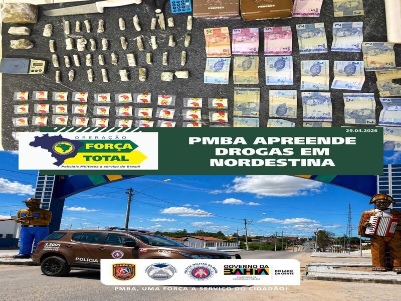 RONDESP NORDESTE APREENDE DROGAS, BALANÇA E MÁQUINA DE CARTÃO EM ZONA RURAL DE NORDESTINA