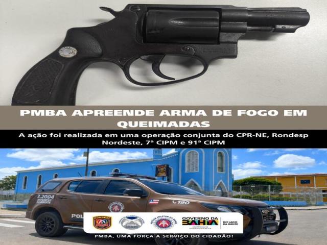 RONDESP NORDESTE CUMPRE MANDADO DE PRISÃO E APREENDE ARMA DE FOGO EM QUEIMADAS