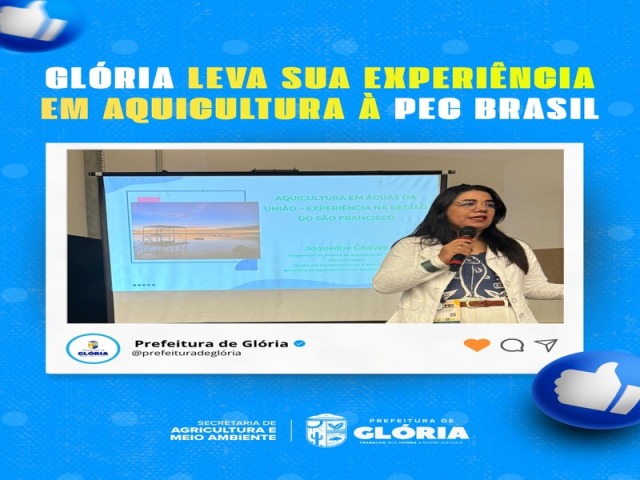 Glória apresenta experiência em aquicultura durante a PEC Brasil e fortalece busca por inovação no campo