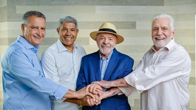 Com apoio de Lula, Jerônimo chega a 46%, aponta pesquisa Opnus/BNews divulgada nesta segunda-feira (24), contra 38% de ACM Neto