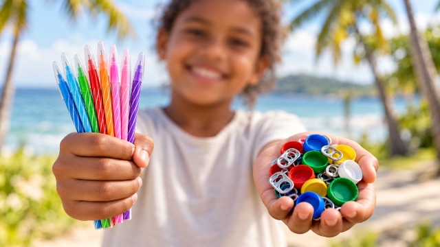 Com a troca de tampinhas por canetas escola de Vera Cruz promove imersão prática de alunos na economia circular