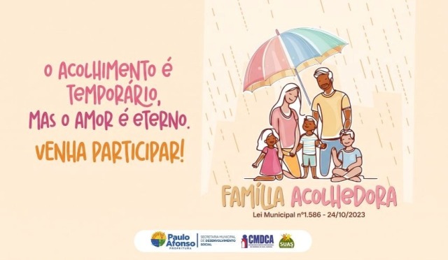 Em apoio a crianças e adolescentes afastados do lar, poder público incentiva adesão ao Serviço Família Acolhedora