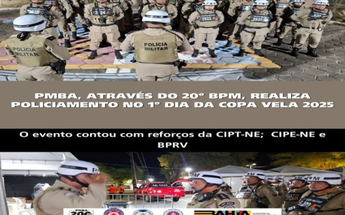 POLICIA MILITAR REALIZA POLICIAMENTO NO 1º DIA DA COPA VELA 2025