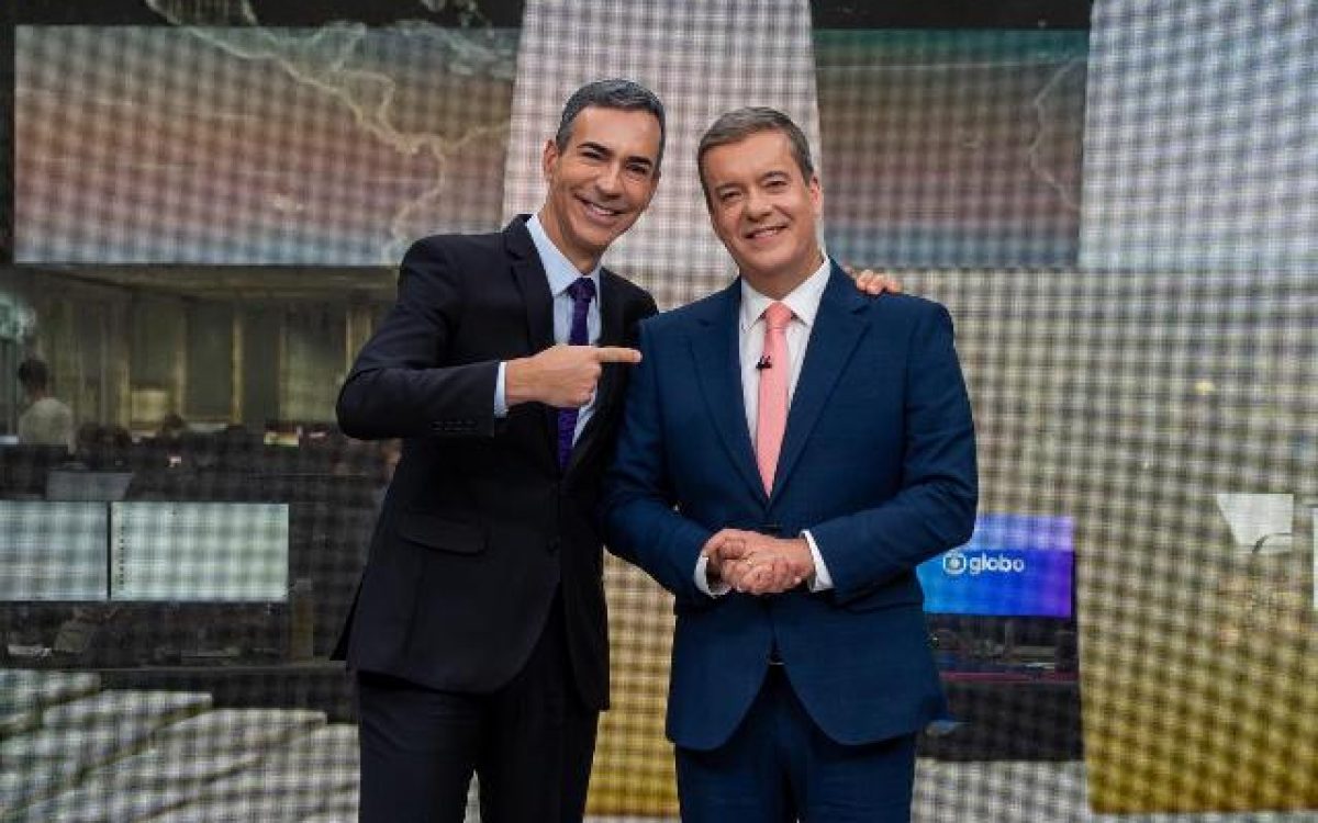 César Tralli passa o bastão para Roberto Kovalick no ‘Jornal Hoje’