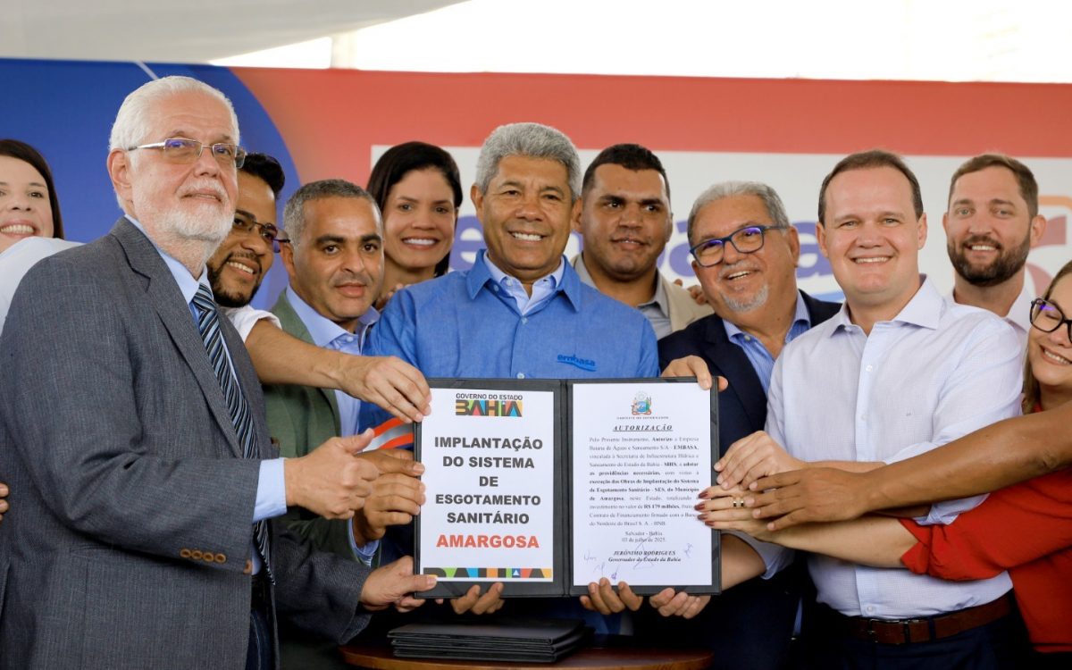 Embasa firma contrato para ampliar esgotamento sanitário em Amargosa e Ribeira do Pombal