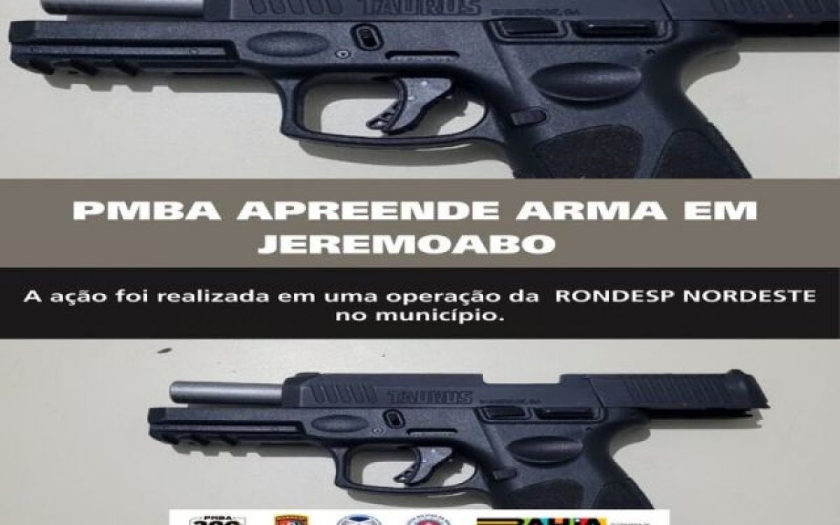 POLICIA MILITAR APREENDE ARMA EM JEREMOABO