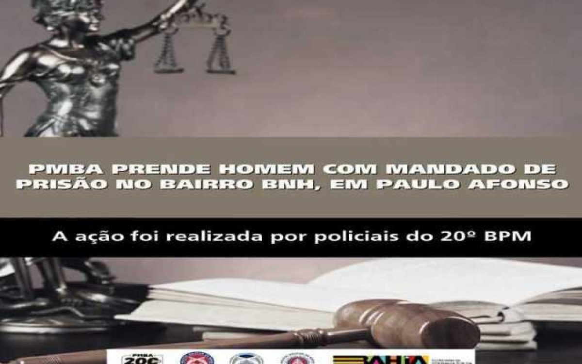 POLICIA MILITAR PRENDE HOMEM COM MANDADO DE PRISÃO NO BAIRRO BNH, EM PAULO AFONSO