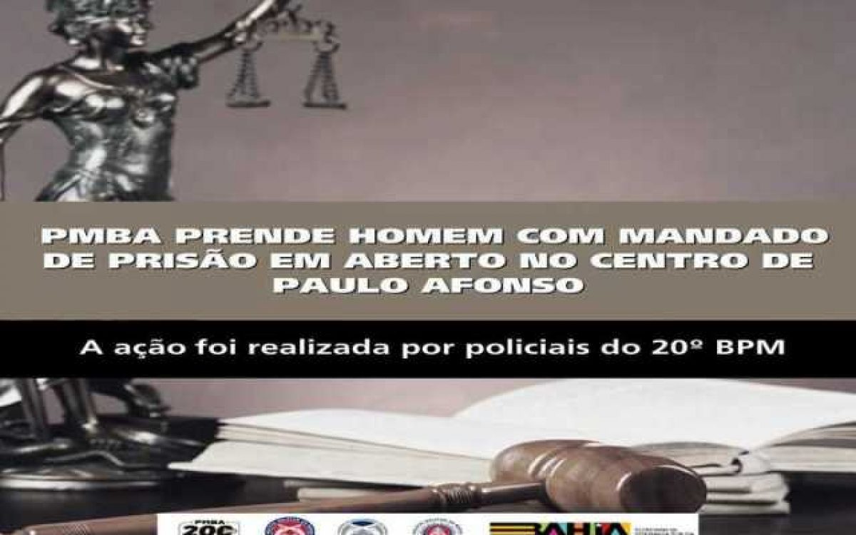 POLICIA MILITAR PRENDE HOMEM COM MANDADO DE PRISÃO EM ABERTO NO CENTRO DE PAULO AFONSO