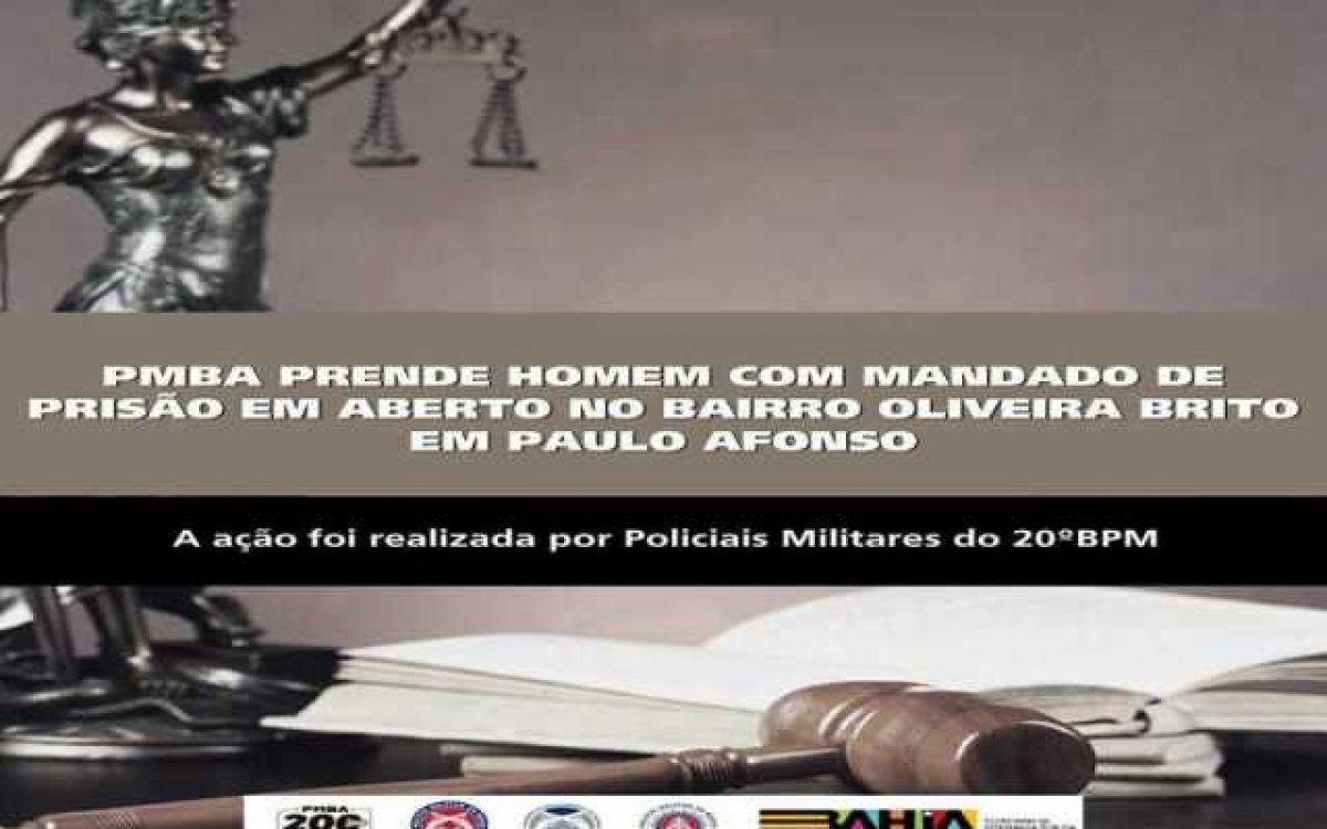 POLICIA MILITAR PRENDE HOMEM COM MANDADO DE PRISÃO EM ABERTO NO BAIRRO OLIVEIRA BRITO EM PAULO AFONSO