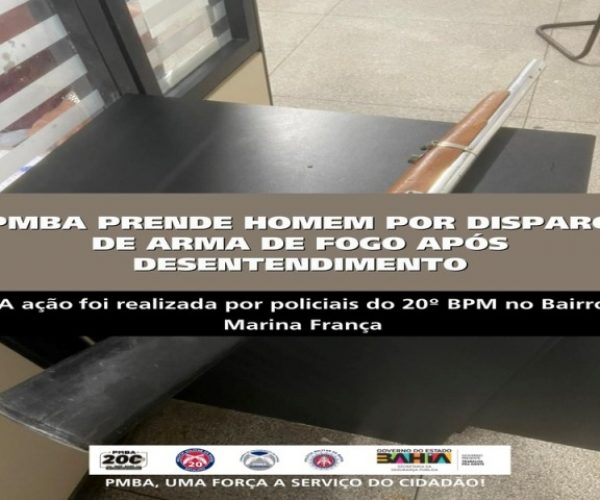 POLICIA MILITAR PRENDE HOMEM POR DISPARO DE ARMA DE FOGO APÓS DESENTENDIMENTO