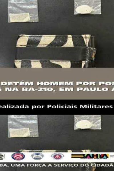 POLICIA MILITAR DETÉM HOMEM POR POSSE DE DROGAS NA BA-210, EM PAULO AFONSO