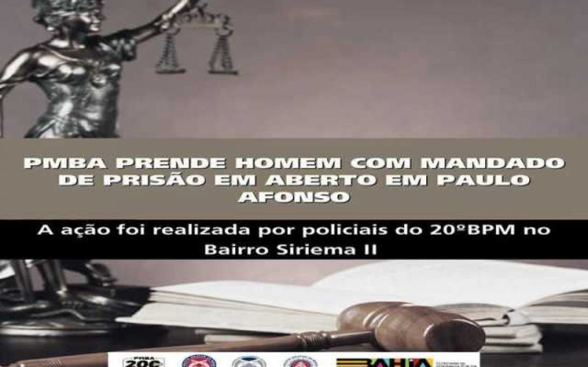 POLICIA MILITAR PRENDE HOMEM COM MANDADO DE PRISÃO EM ABERTO EM PAULO AFONSO