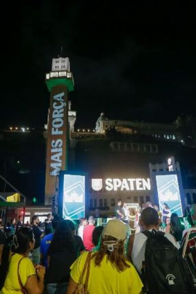 Atletas baianos iluminam o Elevador Lacerda em Salvador com Desafio inédito de Spaten