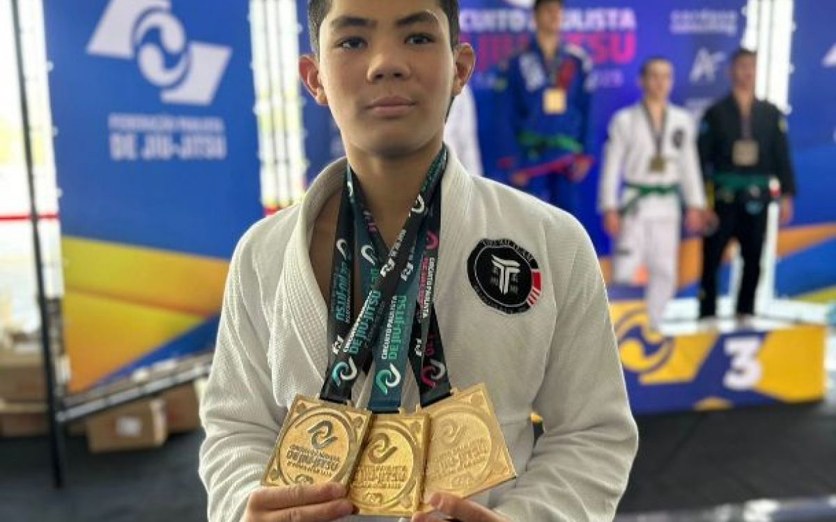 Jovem baiano conquista tricampeonato paulista de jiu-jítsu