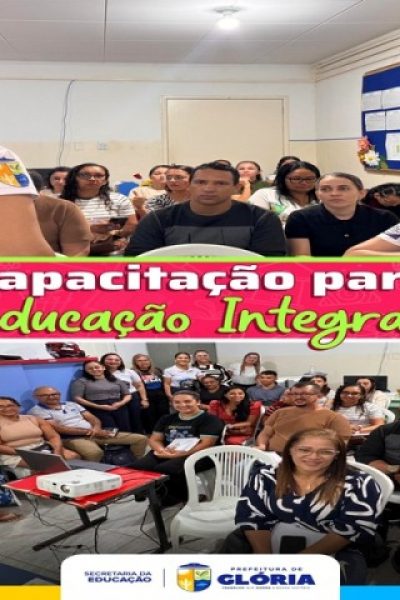 Prefeitura de Glória realiza formação com monitores do Tempo Integral da rede municipal