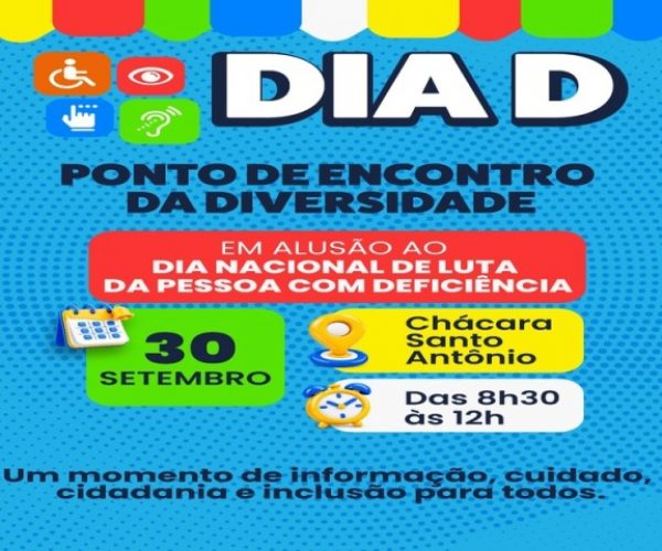 Dia D promove informação, cidadania e inclusão para pessoas com deficiência em Glória