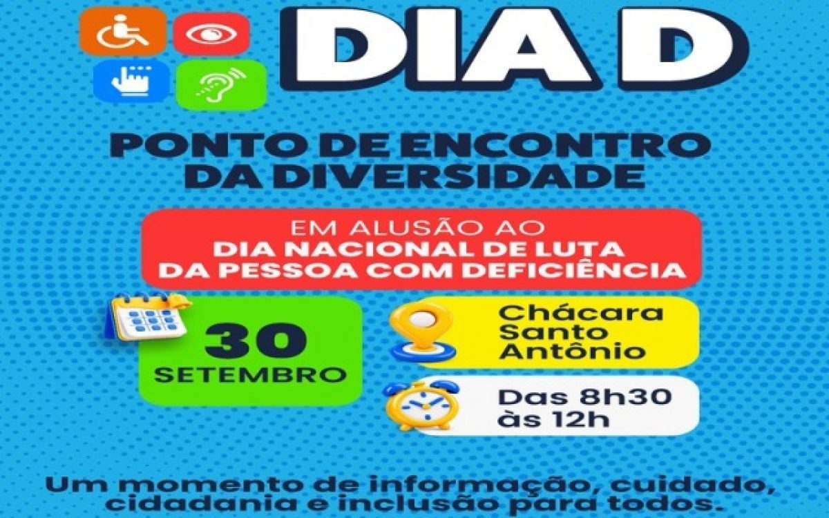 Dia D promove informação, cidadania e inclusão para pessoas com deficiência em Glória