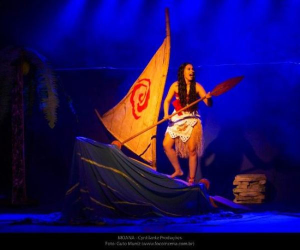 Musical infantil “Moana” promete encantar o público de Feira de Santana no sábado, dia 9/8