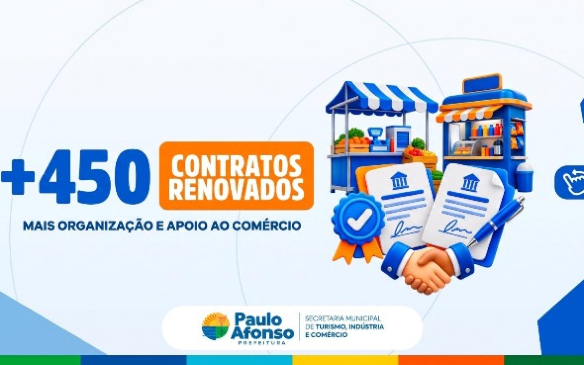 Município avança na regularização de espaços públicos destinados ao comércio com mais de 450 contratos renovados