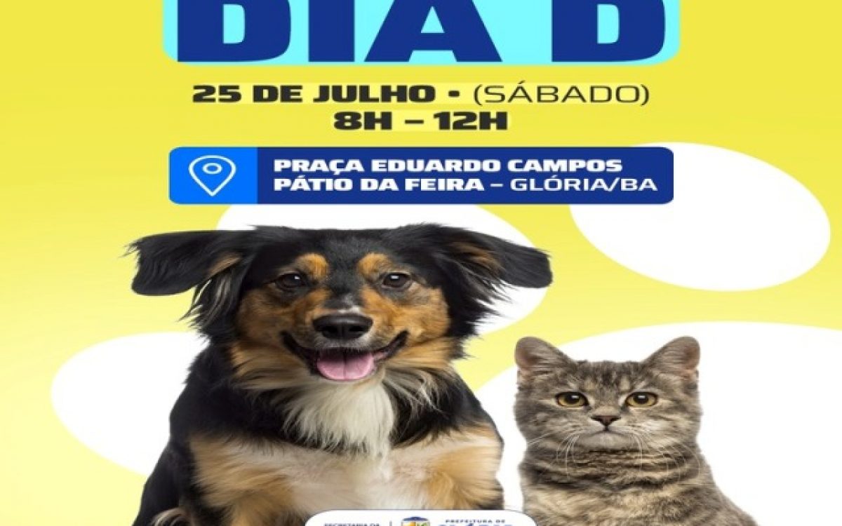 Glória realiza Dia D da Vacinação Antirrábica neste sábado