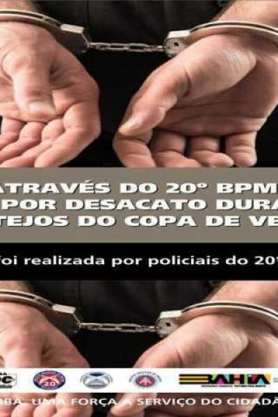 POLICIA MILITAR DETÉM HOMEM POR DESACATO DURANTE OS FESTEJOS DO COPA DE VELAS