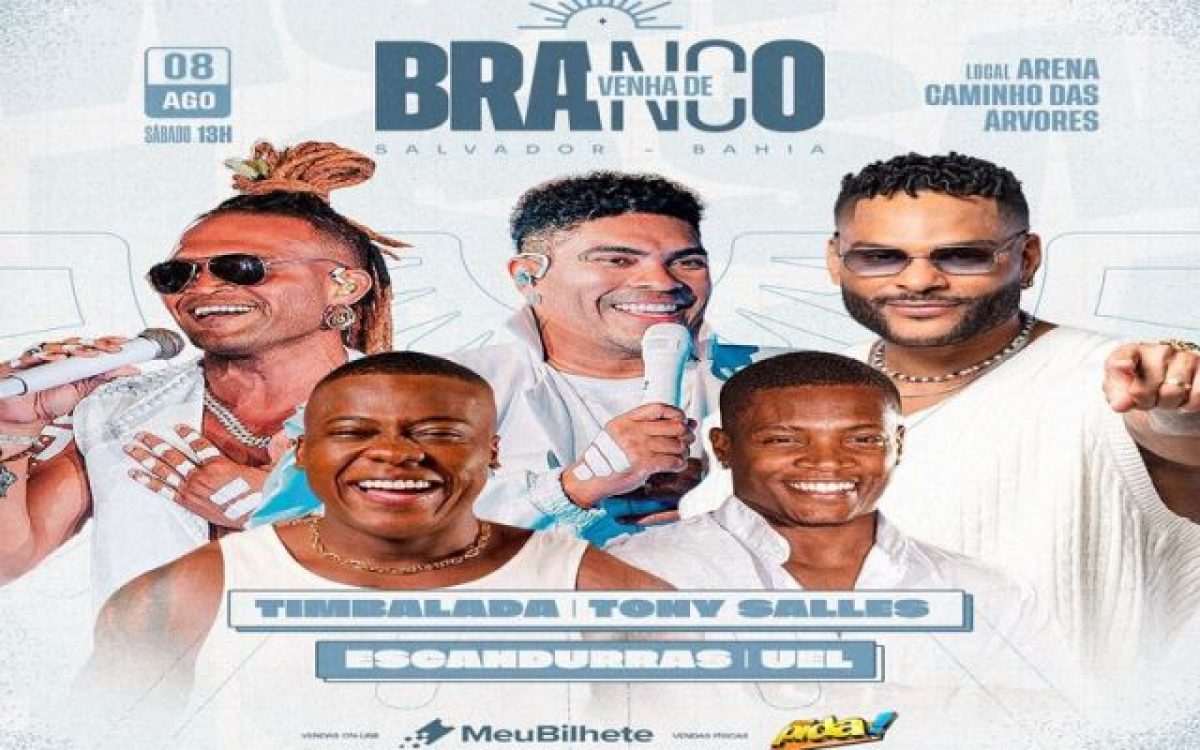 “Venha de Branco” anuncia 5ª edição com grandes nomes da música baiana em Salvador