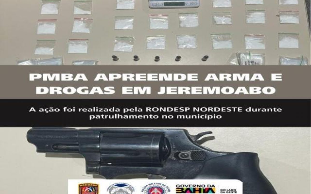 RONDESP NORDESTE APREENDE ARMA, DROGAS E CONDUZ SUSPEITO EM JEREMOABO