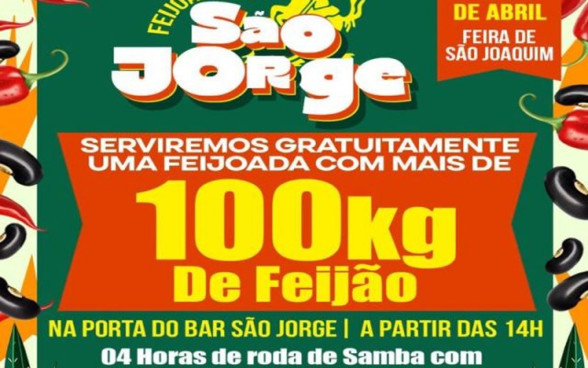 FEIJOADA DE SÃO JORGE PROMETE CELEBRAÇÃO HISTÓRICA COM SABOR, FÉ E SAMBA EM SALVADOR
