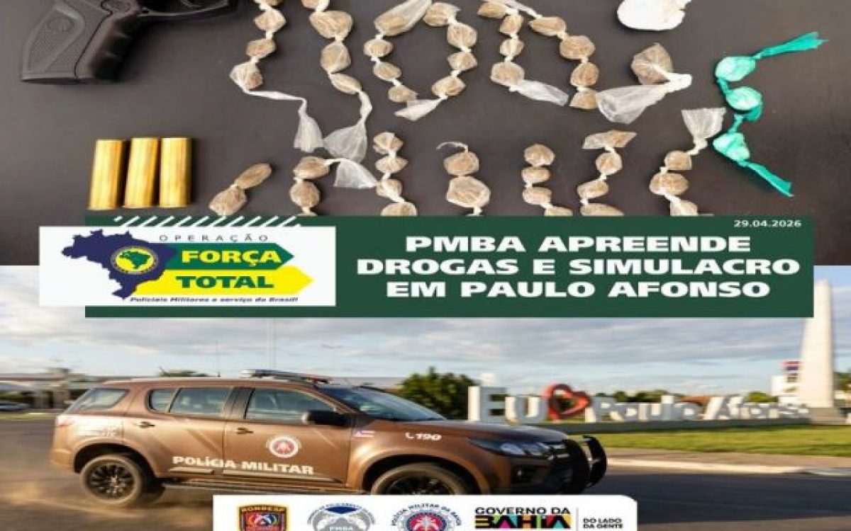 RONDESP NORDESTE APREENDE DROGAS, SIMULACRO E MUNIÇÕES DURANTE OPERAÇÃO FORÇA TOTAL EM PAULO AFONSO