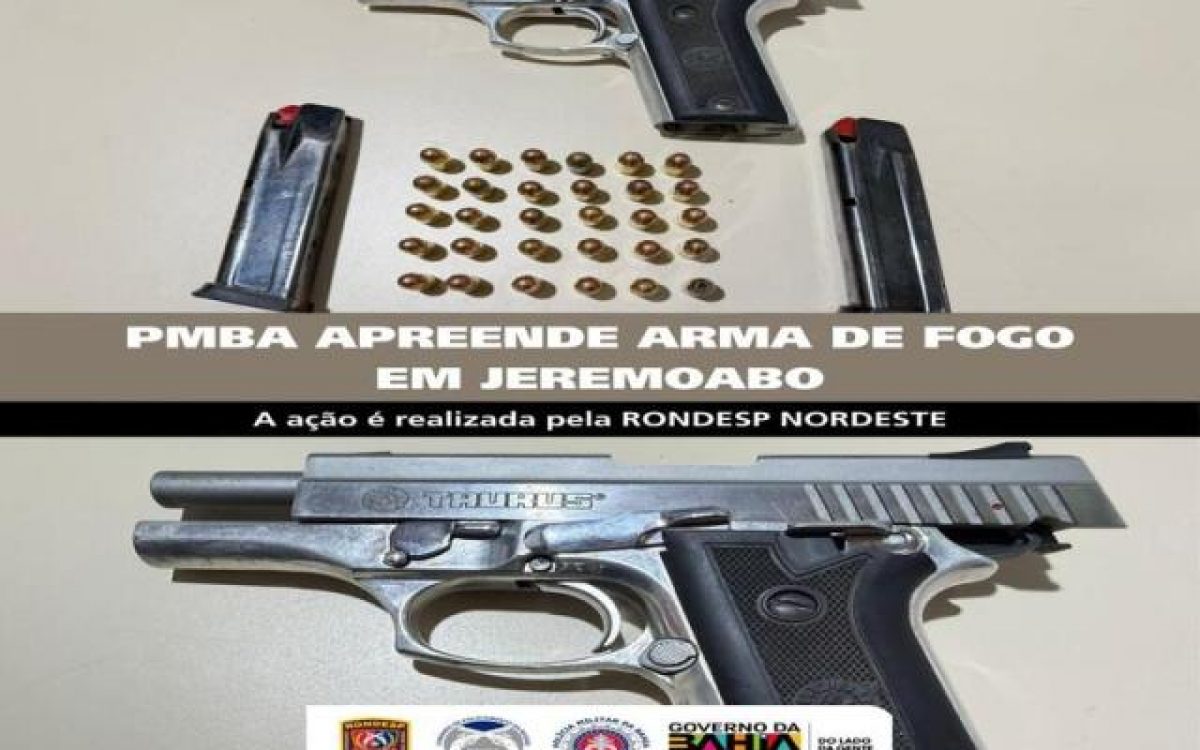 POLICIA MILITAR APREENDE ARMA DE FOGO EM JEREMOABO