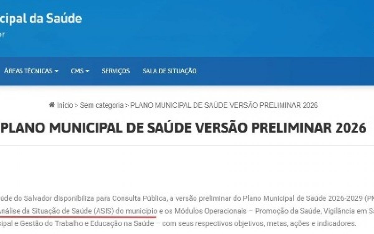 Documentos produzidos pela gestão Bruno Reis mostram o que o prefeito tenta esconder: Salvador tem atenção básica insuficiente e isso pressiona as UPAs