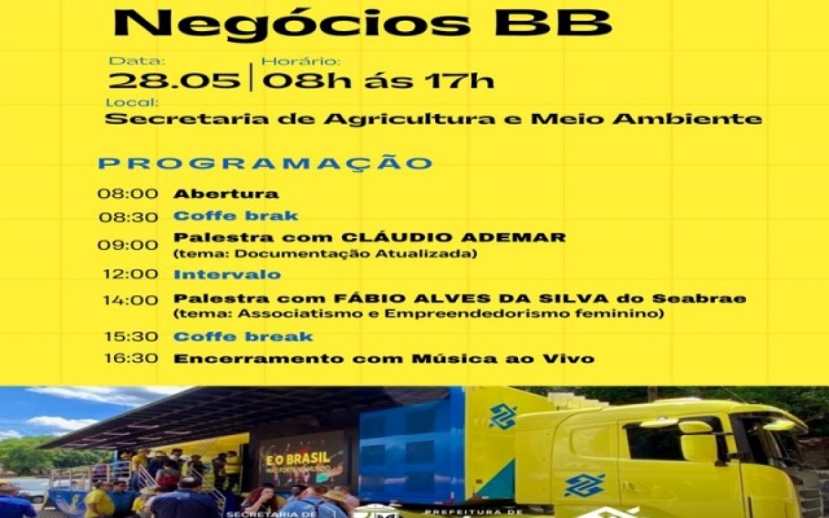 Circuito e Negócios BB chega a Glória com programação voltada ao fortalecimento da agricultura familiar e do empreendedorismo rural