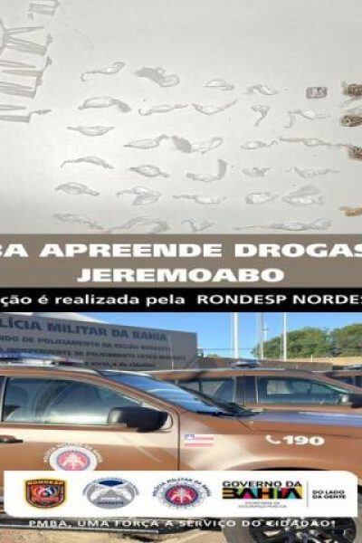 RONDESP NORDESTE APREENDE DROGAS DURANTE AÇÃO POLICIAL EM JEREMOABO
