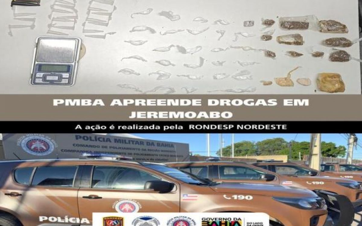 RONDESP NORDESTE APREENDE DROGAS DURANTE AÇÃO POLICIAL EM JEREMOABO