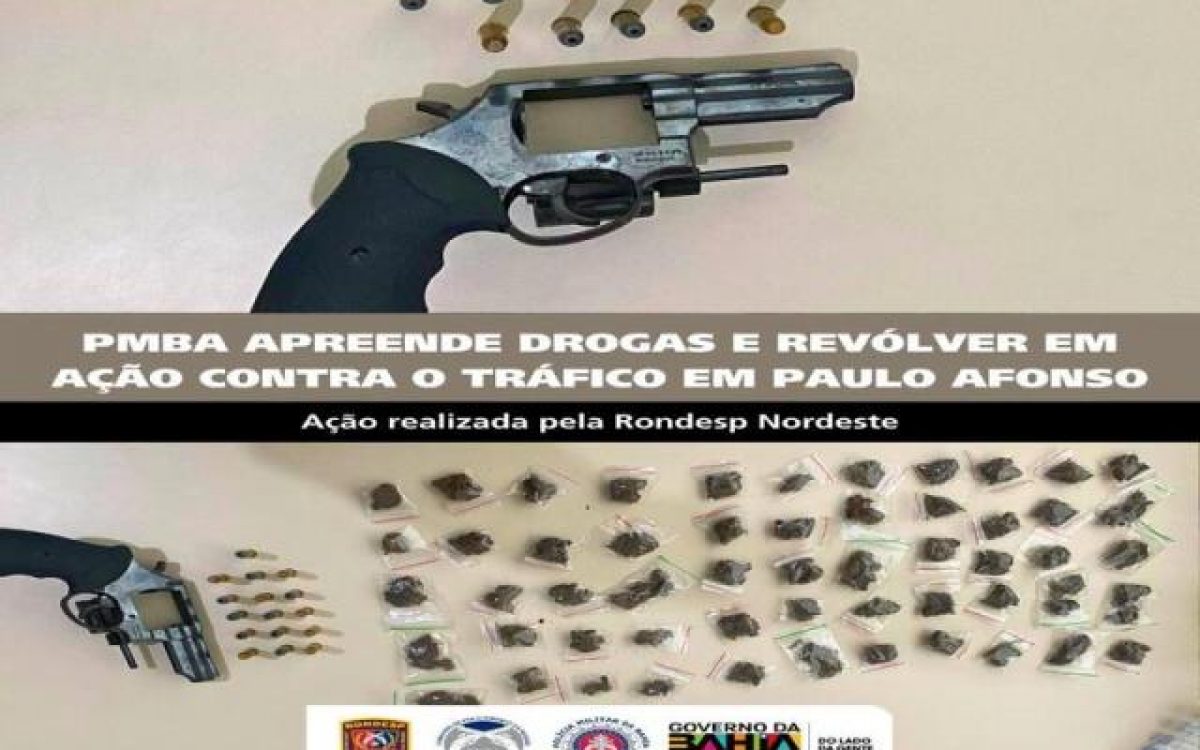 RONDESP Nordeste apreende entorpecentes e arma de fogo durante operação em Paulo Afonso