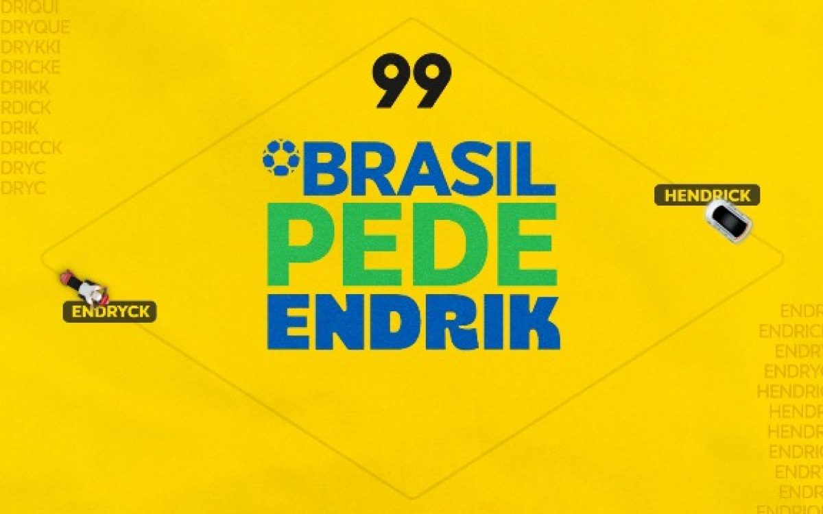Enquanto o Brasil pede Endrick em campo, a 99Food leva um “Endrik” até você