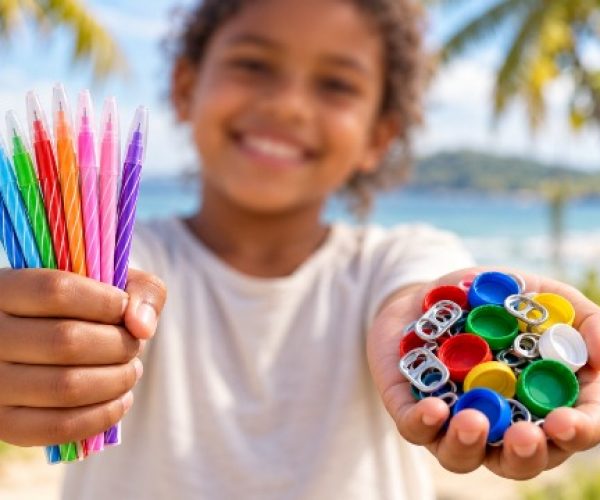 Com a troca de tampinhas por canetas escola de Vera Cruz promove imersão prática de alunos na economia circular