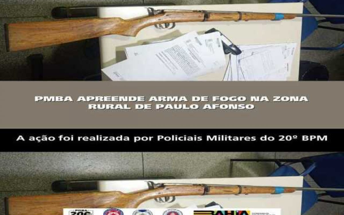 POLICIA MILITAR APREENDE ARMA DE FOGO NA ZONA RURAL DE PAULO AFONSO