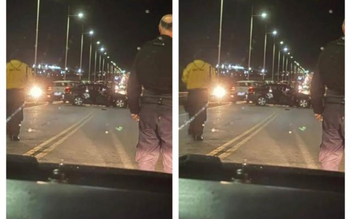 Acidente entre carros mobiliza equipes na BA-210, próximo à ponte do BTN