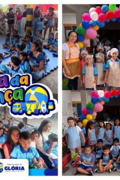 ESCOLAS DA REDE MUNICIPAL DE GLÓRIA INICIAM PROGRAMAÇÃO ESPECIAL EM COMEMORAÇÃO À SEMANA DA CRIANÇA