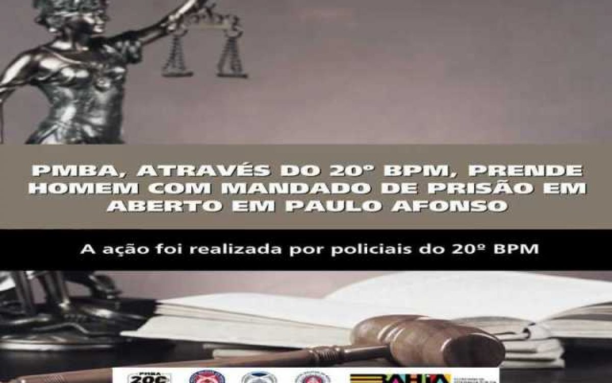 POLICIA MILITAR PRENDE HOMEM COM MANDADO DE PRISÃO EM ABERTO EM PAULO AFONSO