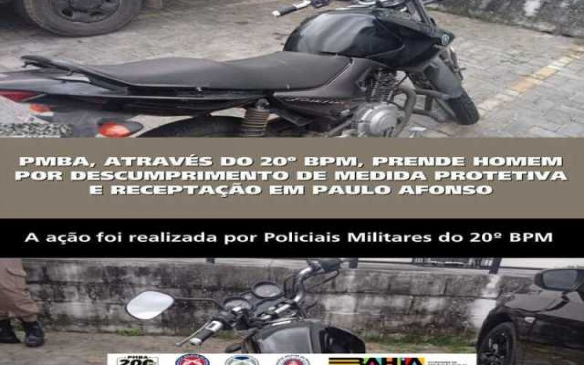 POLICIA MILITAR PRENDE HOMEM POR DESCUMPRIMENTO DE MEDIDA PROTETIVA E RECEPTAÇÃO EM PAULO AFONSO