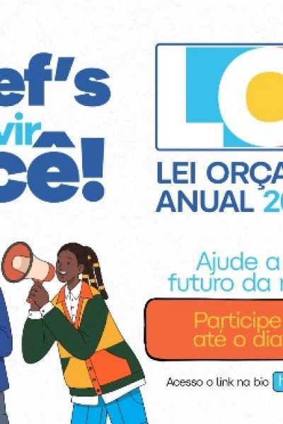 Cidadão, participe da coleta de sugestões para a Lei Orçamentária Anual de 2027