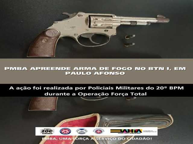 POLICIA MILITAR APREENDE ARMA DE FOGO EM PAULO AFONSO
